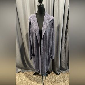 barefoot dreams, NWOT cozy chic lite relaxed, hooded cardigan, size 1X